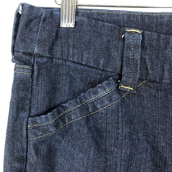 New York and Company Dark Wash Wide Leg Bootcut Jeans Size 10 Measure 33" x 31" - Picture 4 of 10